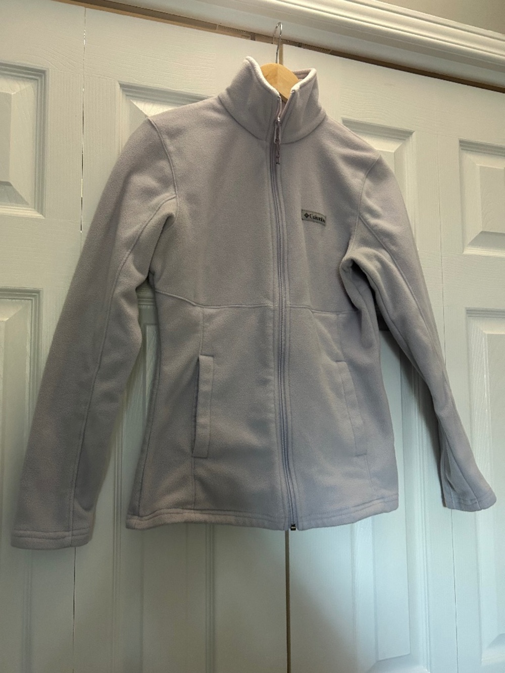 Columbia Fleece Zip Up Sweater in Pale Lilac